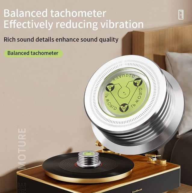 YYAUDIO Universeller LP Vinyl-Plattenspieler Stabilisator mit Nivellierungsfunktion aus Aluminiumlegierung in Schwarz - Bild 1