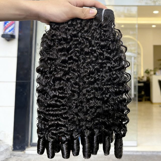 Smilegirl Burmese Curly Bundles, Echthaarverlängerung, 28-30 Inch - Bild 1