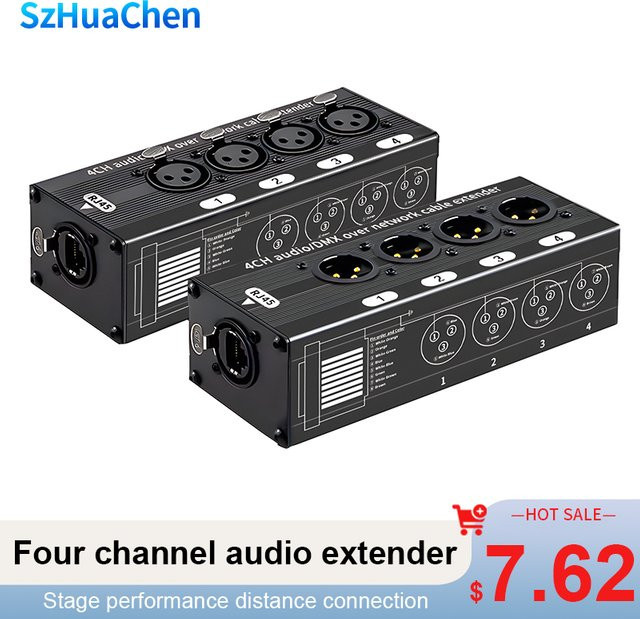 TITAK 4-Kanal 3-poliges Multi-Netzwerk-XLR-Kabel auf RJ45 Ethercon in Schwarz für Bühnentechnik, Beleuchtung und Aufnahmestudios - Bild 1