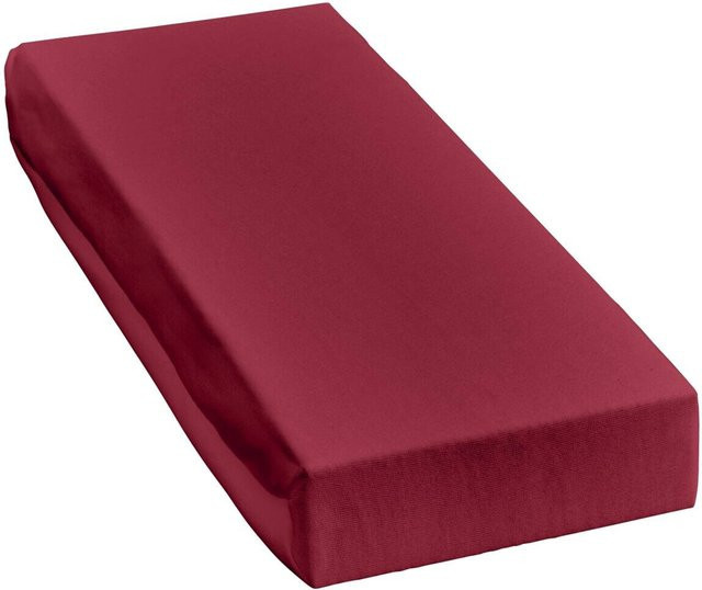 Pocoline Microfaser Spannbetttuch Rot B/T/H: 100 x 200 cm - Bild 1