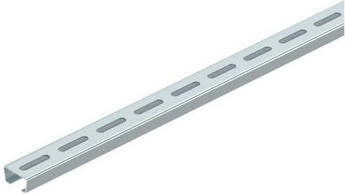OBO Bettermann Profilschiene aus Metall in Silber, L: 200 cm, B: 3,5 cm, H: 1,8 cm - Bild 1