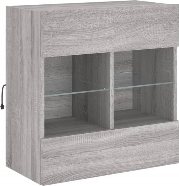 vidaXL TV-Wandschrank modern in Grau Sonoma mit integrierter LED-Beleuchtung, B/T/H: 58,5 x 30 x 60,5 cm - Bild 1