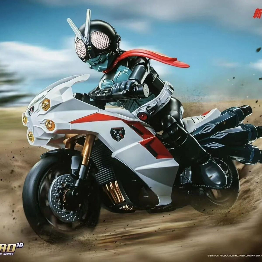 Blokees Shin Masked Rider Cyclone Actionfigur Klassische Kollektion Montagemodell Bausatz aus PVC - Bild 3