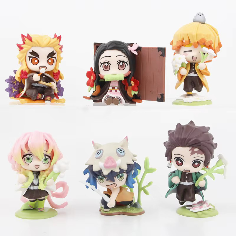 Bandai Kimetsu no Yaiba Dämonentöter Figuren, 6-teiliges Set, PVC - Bild 2