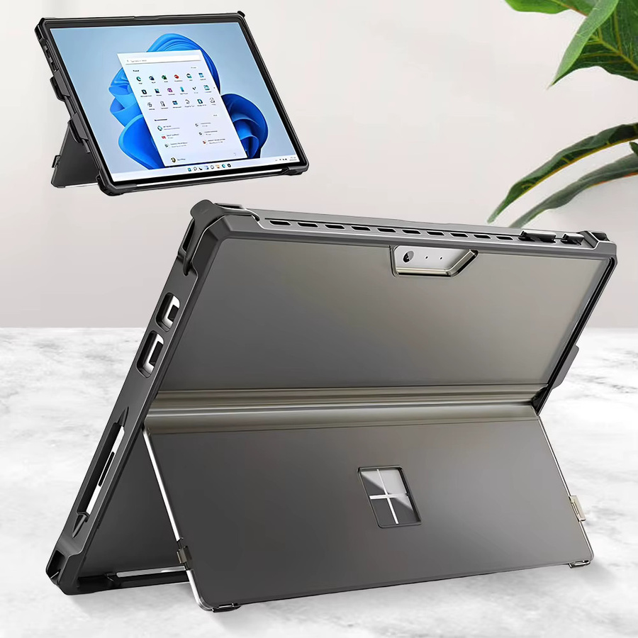 Robuste Schutzhülle für Microsoft Surface Pro 4, Pro 5, Pro 6 und Pro 7 Plus in Schwarz und Grau - Bild 2