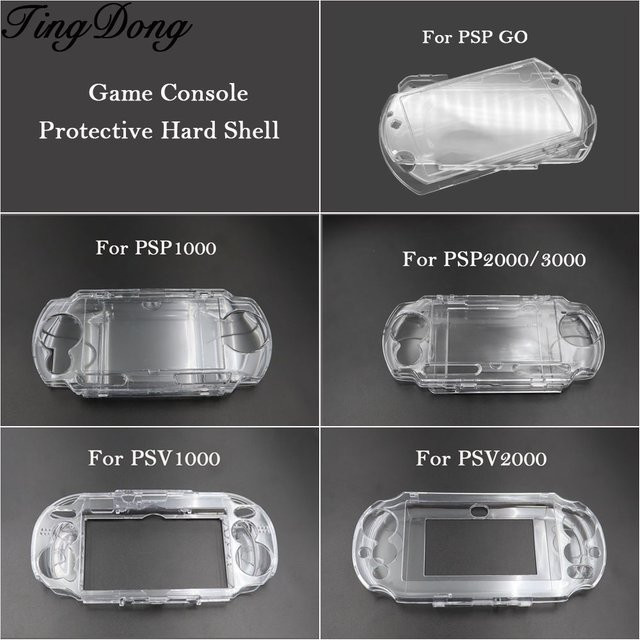 TingDong Transparente Kristall Schutzhülle als Hard Shell Abdeckung für PSP 1000 2000 3000, PSP Go und PS Vita 1000 2000 Spielkonsolen - Bild 1
