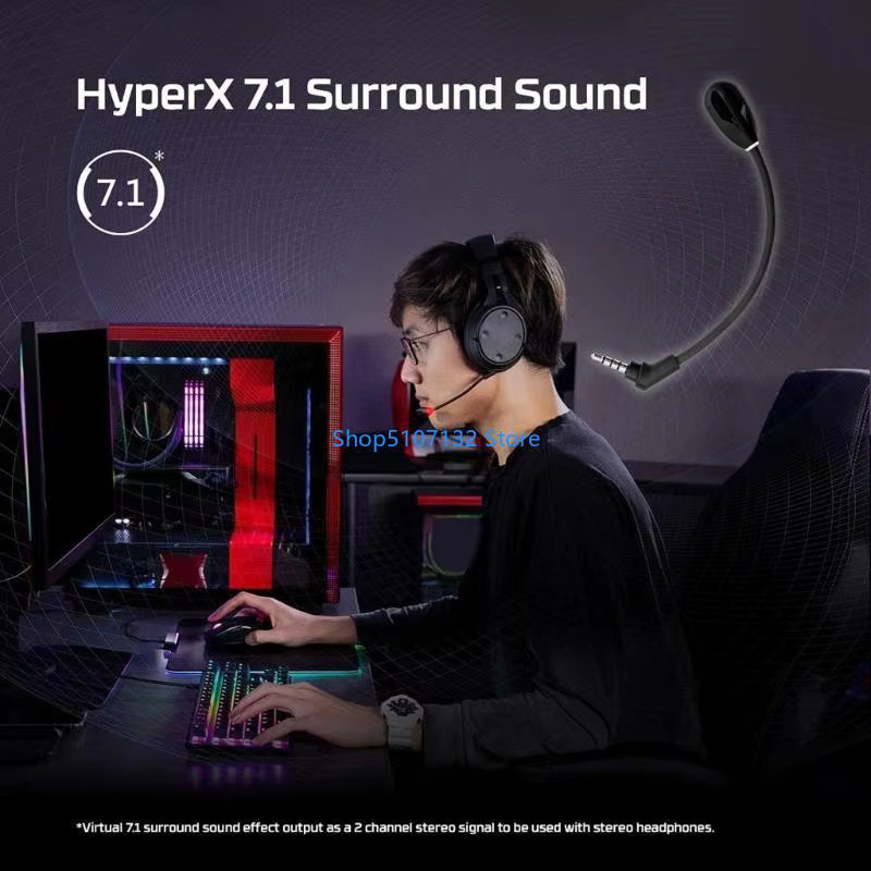 87HD Ersatz-Mikrofon mit 3,5-mm-Klinkenanschluss für Cloud Flight und Cloud Flight S Gaming-Headsets, Schwarz - Bild 4