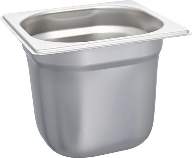 Schneider GN 1/6 Gastronormbehälter aus Edelstahl, Silber, Volumen: 2,2 l, Tiefe: 15 cm - Bild 1