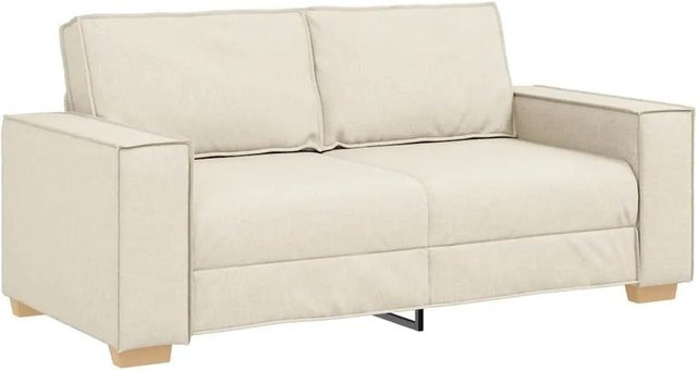 vidaXL 2-Sitzer Sofa in Beige mit Leinenbezug, B/T/H: 180 x 78 x 84 cm - Bild 1