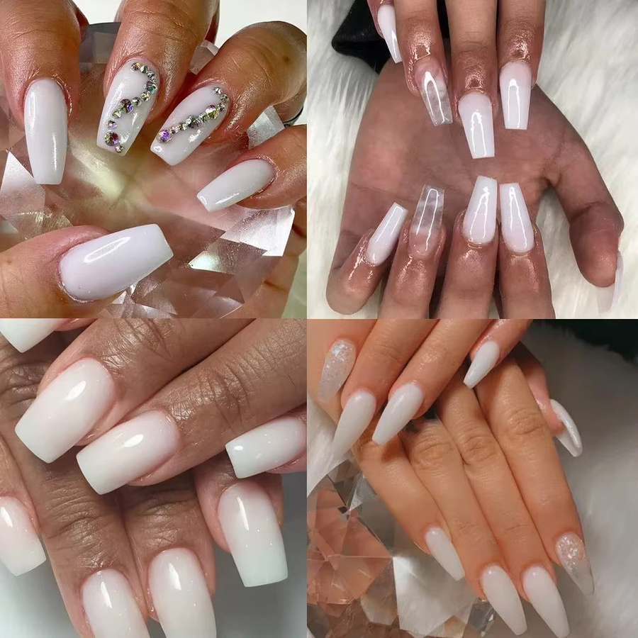 KODIES GEL Milky White Nagellack, Opal Jelly White, Glänzend - Bild 4