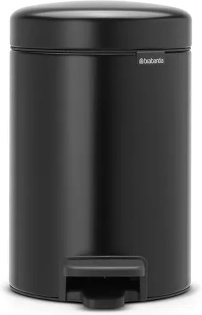 Brabantia Tretmülleimer mit Soft-Close-Funktion und herausnehmbarem Inneneimer, Schwarz, Volumen: 3 Liter, H x B x T: 26,4 x 16,8 x 23,5 cm - Bild 1