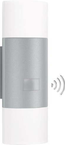 STEINEL Außenleuchte L 910 LED Wandleuchte mit Bewegungsmelder und Dämmerungssensor in Silber - Bild 1