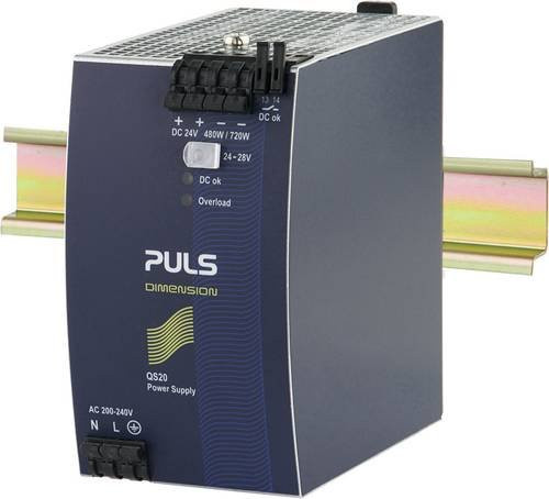 PULS QS20.244 Hutschienen-Netzteil DIN-Rail 24 V/DC 20A 480W Schwarz - Bild 1