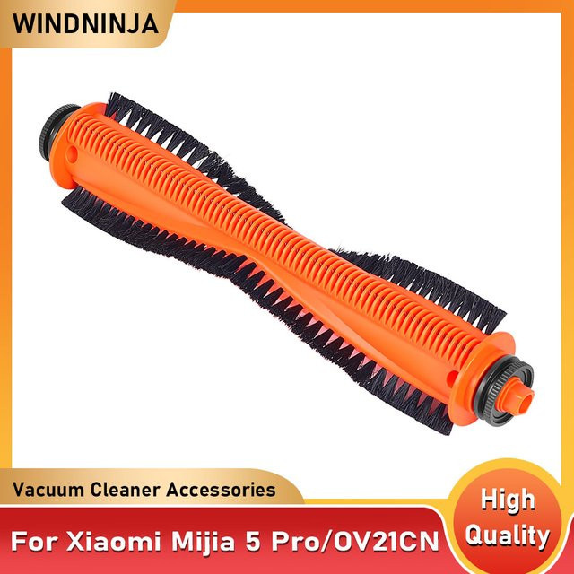 WINDNINJA Anti-Tangle Roller Pinsel für Xiaomi Mijia 5 Pro und M40S Roboter Staubsauger, Farbe: Orange - Bild 1