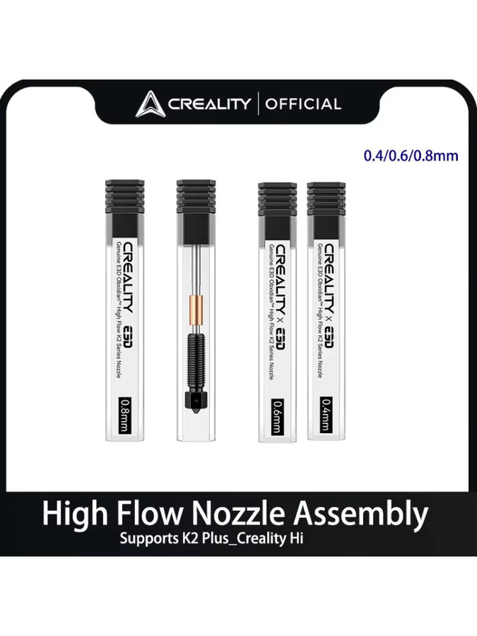 Creality E3D-Obxidian High Flow Düsenbaugruppe für K2 Plus und K2-Serie 3D-Drucker, erhältlich in 0,4 mm, 0,6 mm oder 0,8 mm - Bild 4