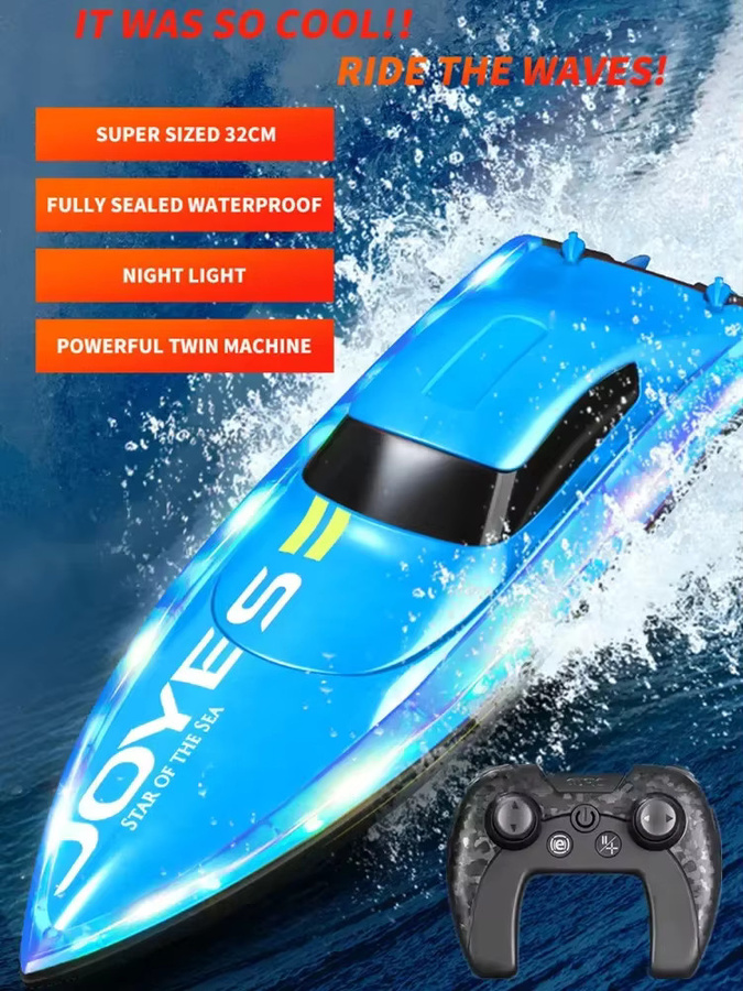 Tccicadas Ferngesteuertes Boot, Hochgeschwindigkeits-Rennboot, Blau - Bild 4