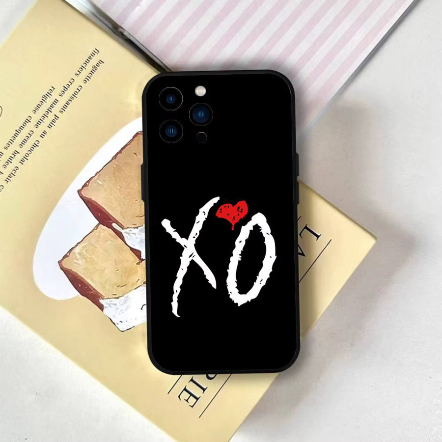 The Weeknd XO Handyhülle aus schwarzem Silikon als Soft Shell für iPhone 17 16 15 14 13 12 11 Air Pro Max Plus - Bild 5