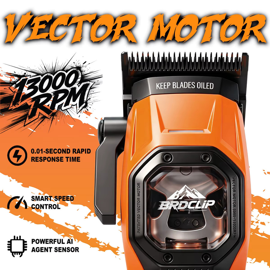 BRDCLIP Salon-Friseurset, Unisex, Orange - Bild 2