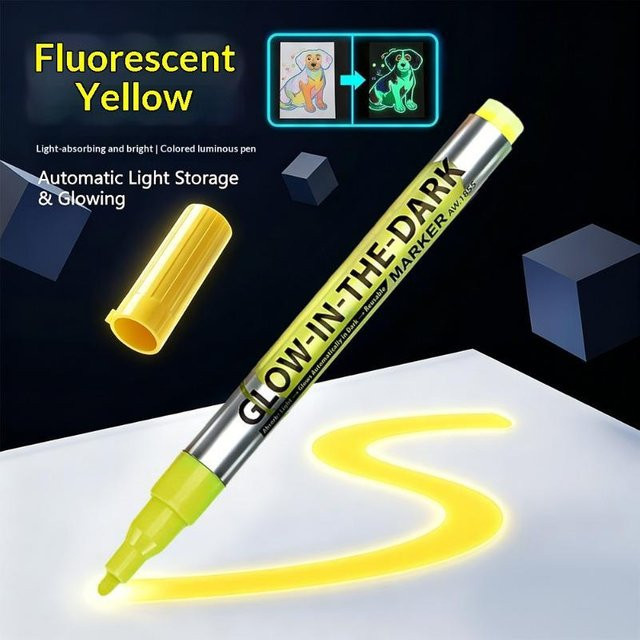 Candi Fluoreszierende Leuchtende Marker Set in 8 Farben, Wasserdichte DIY Bastelstifte für kreative Kunstwerke und Partydekorationen - Bild 1