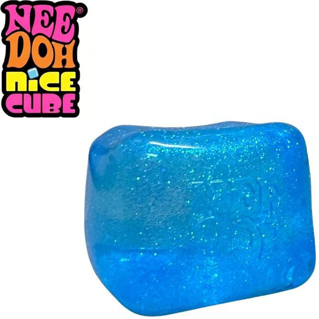 Needoh Schylling Glitzerwürfel, Fidget Spielzeug, Weich zum Drücken, Langsamer Rückprall - Bild 1