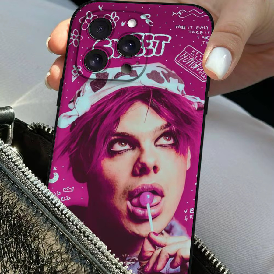Mesuca Handyhülle im Yungblud Design für iPhone 11 bis iPhone 17 Pro Max, Schwarz/Mehrfarbig, Weiche Schutzhülle - Bild 6