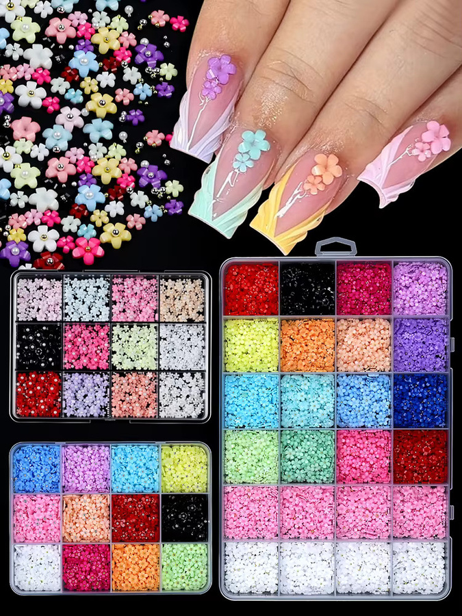 Misscheering Nagelkunst-Charms Set, Harzblumen, Glänzend - Bild 6