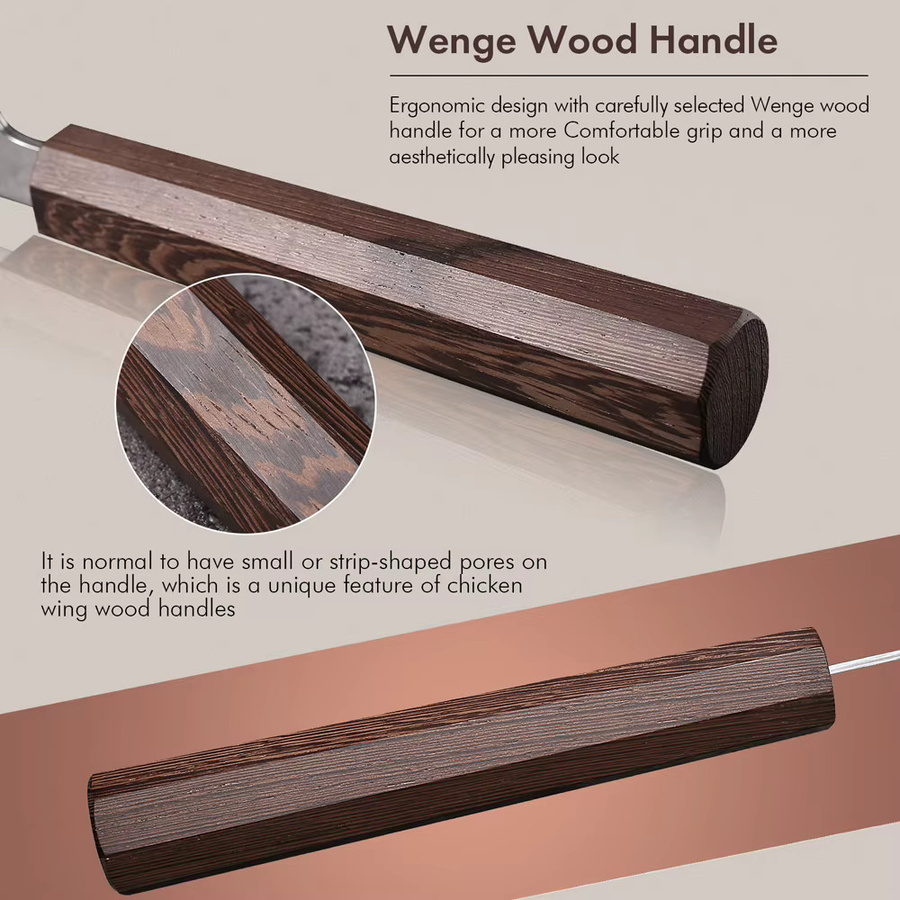 TUEWHO Kiritsuke-Kochmesser aus 67-lagigem Damaststahl mit Holzgriff, 20,83 cm professionelles japanisches Bunka-Messer - Bild 4