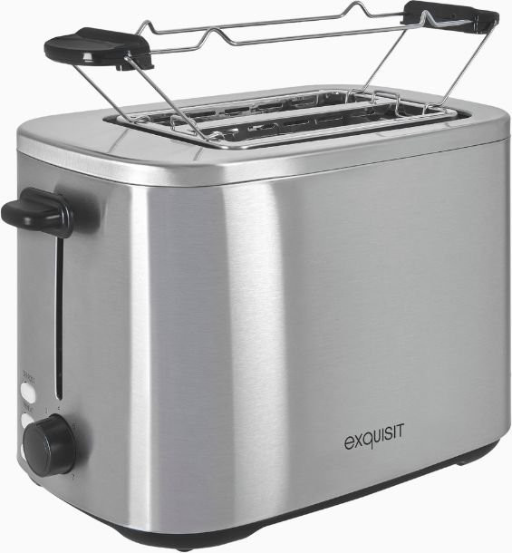 Exquisit TA 6119 isw Toaster aus Edelstahl in Silber mit Kabelaufbewahrung - Bild 1