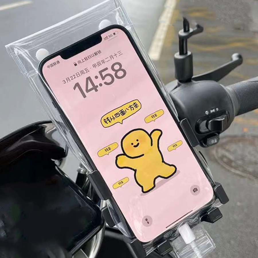 Wasserdichte Motorrad Handytasche mit hoher Empfindlichkeit in Transparent für dein Bike - Bild 2