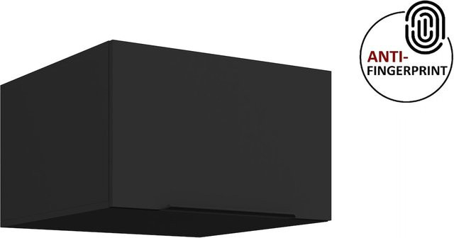 Küchen Aufsatzschrank ARIA Schwarz matt Wandmontage Breite: 60 cm - Bild 1