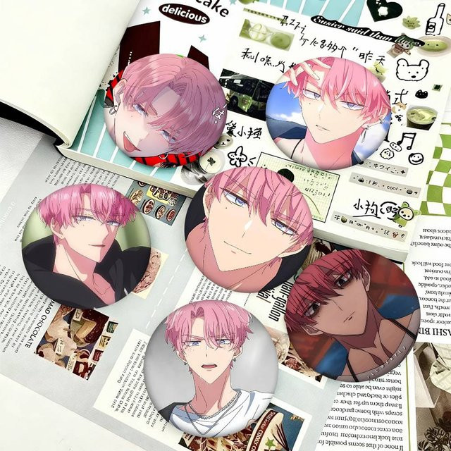 T-Tamon Kun Anime-Brosche, Emaille-Pin, rund - Bild 1