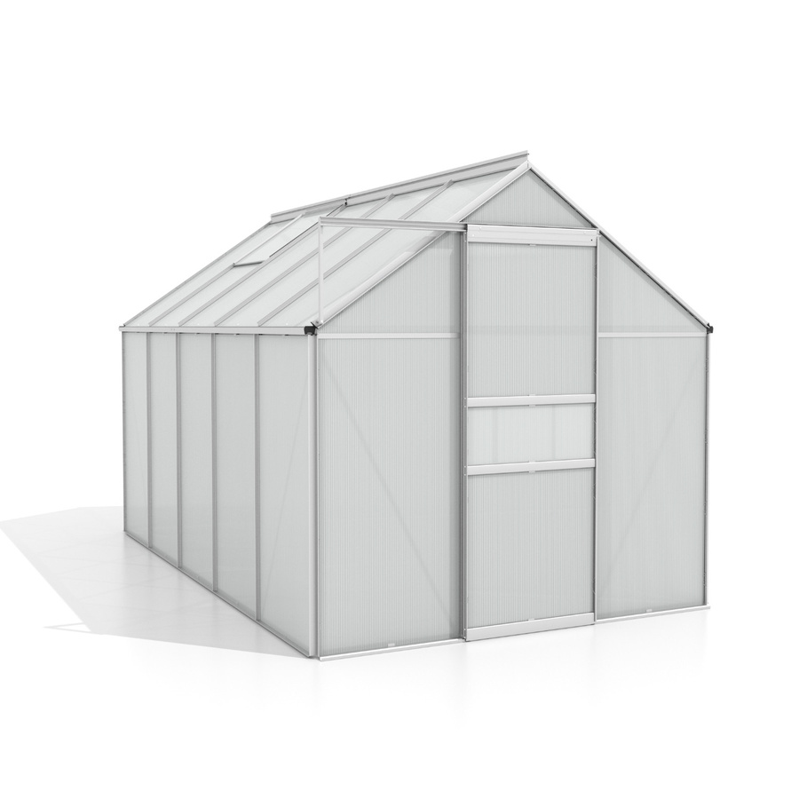 Vitavia Gewächshaus Comet 6200 aus Aluminium Eloxiert in Silber mit Polycarbonat-Platten und Satteldach, 6,2 m² - Bild 2