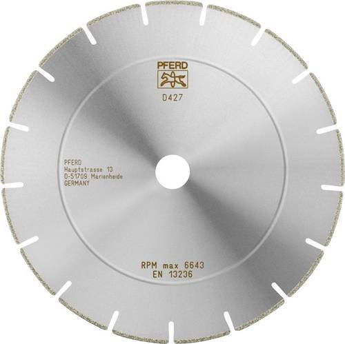 PFERD Diamant-Trennscheibe D427 segmentiert für GFK/CFK, Durchmesser: 230 mm, Bohrungs-Ø: 22,23 mm, Breite: 2,5 mm, Farbe: Silber - Bild 1