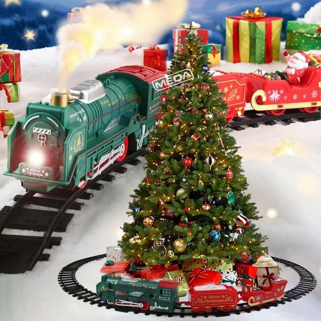 MEOA Weihnachtszugspielzeug, batteriebetrieben, mit Licht und Ton - Bild 1