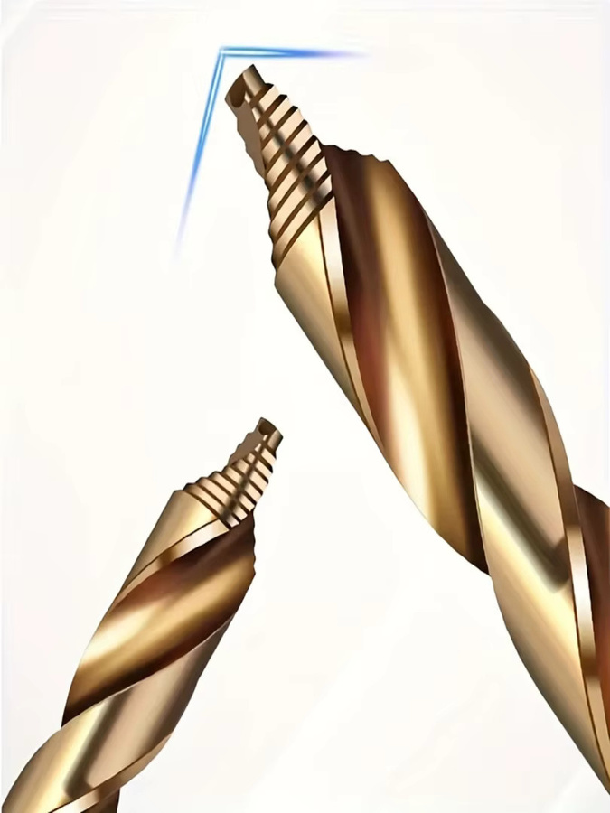 GUVONC 6-teiliges Stufenbohrer-Set 1-6 mm mit Goldoxidbeschichtung für Edelstahl und Hartmetall in Gold - Bild 4