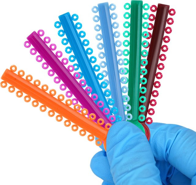 muduoban Kieferorthopädische Elastische Ligatur, 1040 Stück, Bunt, Unisex - Bild 1