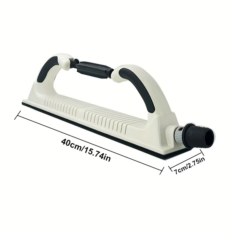 Einstellbarer Hand-Schleifblock zum Polieren von Metall, Holz und Auto in Weiß, B/H: 400 x 70 mm - Bild 3