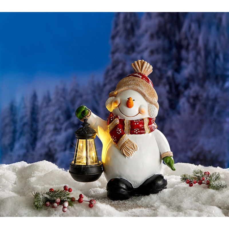 Solar-Laterne Schneemann Hugo von viva domo in Weiss - Bild 2