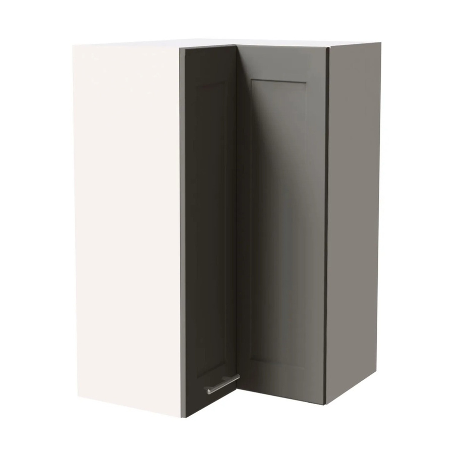 Feldmann-Wohnen Eckhängeschrank Oslo in Weiß und Staubgrau Matt, B/T/H: 60 x 60 x 96 cm - Bild 2