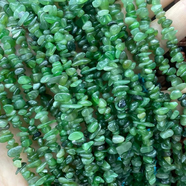 JCXAZSJ Naturstein Spacer Perlen, Grün Jade, 3-5 mm - Bild 1