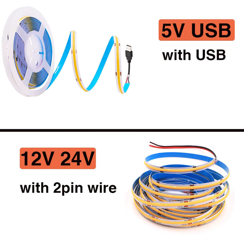 XUNATA COB-LED-Streifen mit hoher Dichte, 320 LEDs, RA90, linearer LED-Streifen in verschiedenen Farben wie Weiß, Rot, Blau, Gelb und Multicolour, 12 V - Bild 3