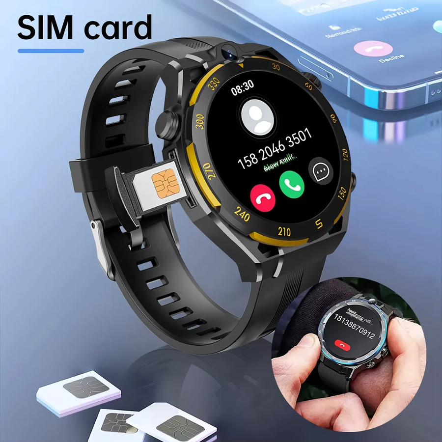 W&O Smartwatch Schwarz mit kabelloser Telefonie, KI-Sprachsteuerung und 40+ Sportmodi für Outdoor-Fitness, Unisex - Bild 5