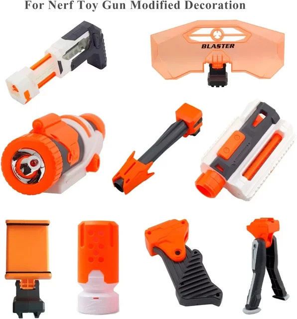 Nerf N-Strike Elite Series Zubehör, Gun Modified Muffler Tail Stock Flashlight Soft Bullets, Kunststoff, Bunt / Mehrfarbig - Bild 1