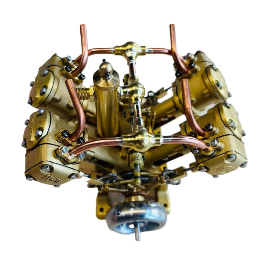 Goni RW Stirling Vier Zylinder V-typ Dampf Motor, Modell, Mechanische Ornamente, Spielzeug - Bild 2