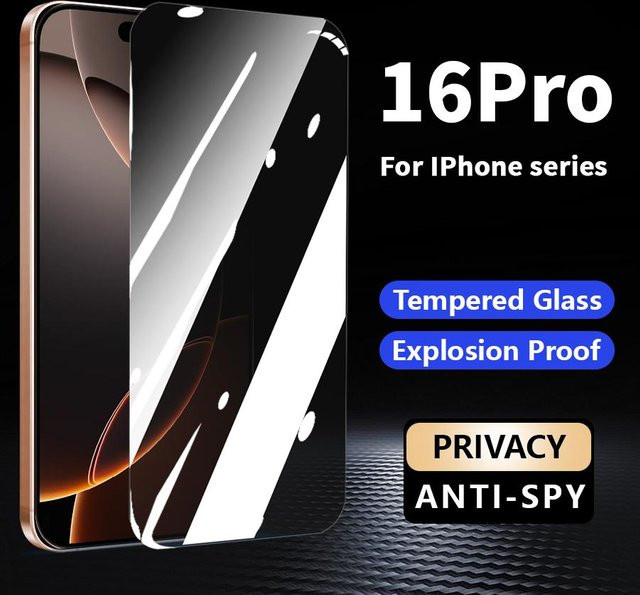 Darui 3C Accessories Anti-Spion Displayschutzfolie aus gehärtetem Glas für iPhone 11 12 13 14 15 16 Pro Max und weitere Modelle, transparent - Bild 1