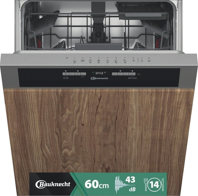 Bauknecht teilintegrierter Geschirrspüler in Edelstahl mit 60 cm Breite BBO 3C33 C X - Bild 1
