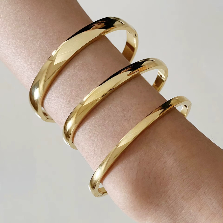 ZAKOL Armband Armreif Edelstahl, Gold, Herren - Bild 2