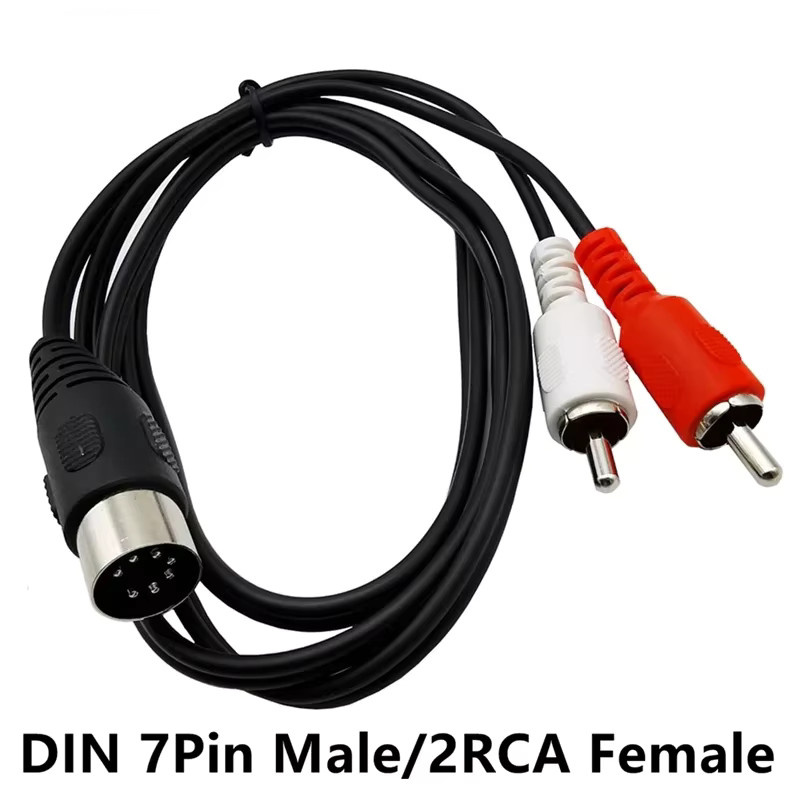 BSN DIN 7-poliges auf 2 Cinch-Lotus Adapterkabel Stecker auf Buchse für Vintage-Audioausrüstung - Bild 4