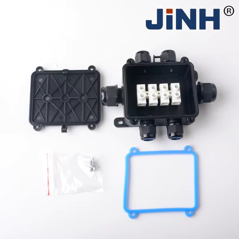 JINH IP68 Wasserdichte Anschlussdose CNP725 aus Kunststoff in Schwarz - Bild 3