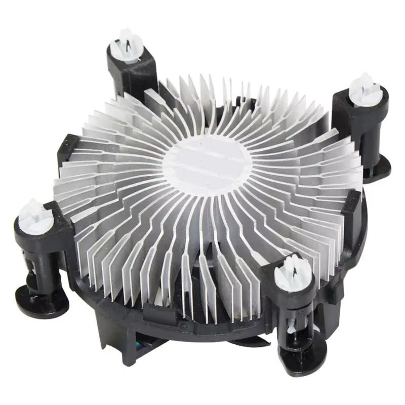 Wsellda CPU-Kühler aus Aluminium mit 2,5-Zoll-Lüfter und 4-poligem Stecker für Intel Core i3/i5/i7 in Schwarz und Silber - Bild 3